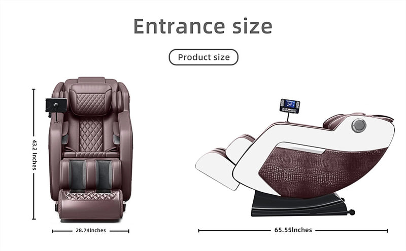 Zero Gravity Massage Chair with Hip Heating, Foot Massage & Full Airbag Coverage