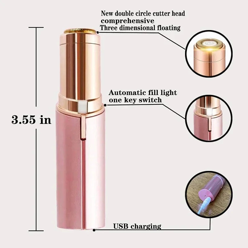 USB charging epilator face hair removal lipstick Shaver electric eyebrow trimmer women hair remover mini Shaver Epilator