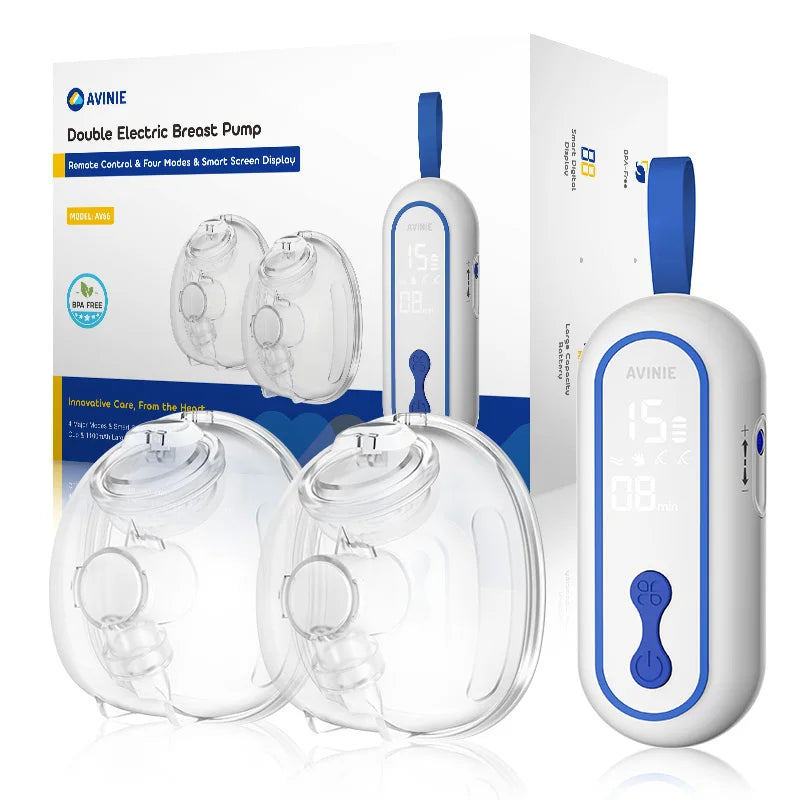 Wearable Breast Pump  Portable Low Noise Breastfeeding Pump with 4 Modes 15 Levels Double Electric Breast Milk Pump