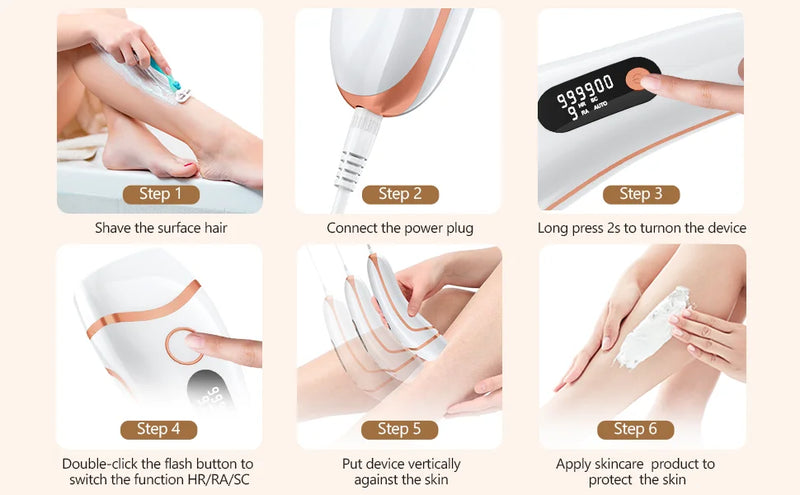 IPL Epilator 999000 Flashes Laser Hair Removal Painless Permanent Photoepilation for Men Women Trimmer Electric Depilador
