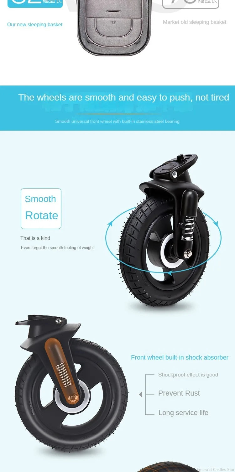 Baby stroller 3 in 1 stroller folding two-sided child four seasons kinderwagen baby carriage  high landscape Newborn Travelling