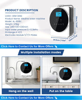 CAWOLO Alkaline Water Ionizer Machine pH 4.5~10.5 Acid Alkaline Water Maker Machine 11 Plates PH Water Machine for Home/Office