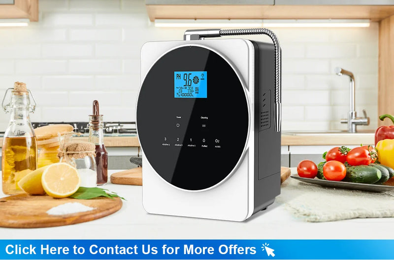 CAWOLO Alkaline Water Ionizer Machine pH 4.5~10.5 Acid Alkaline Water Maker Machine 11 Plates PH Water Machine for Home/Office