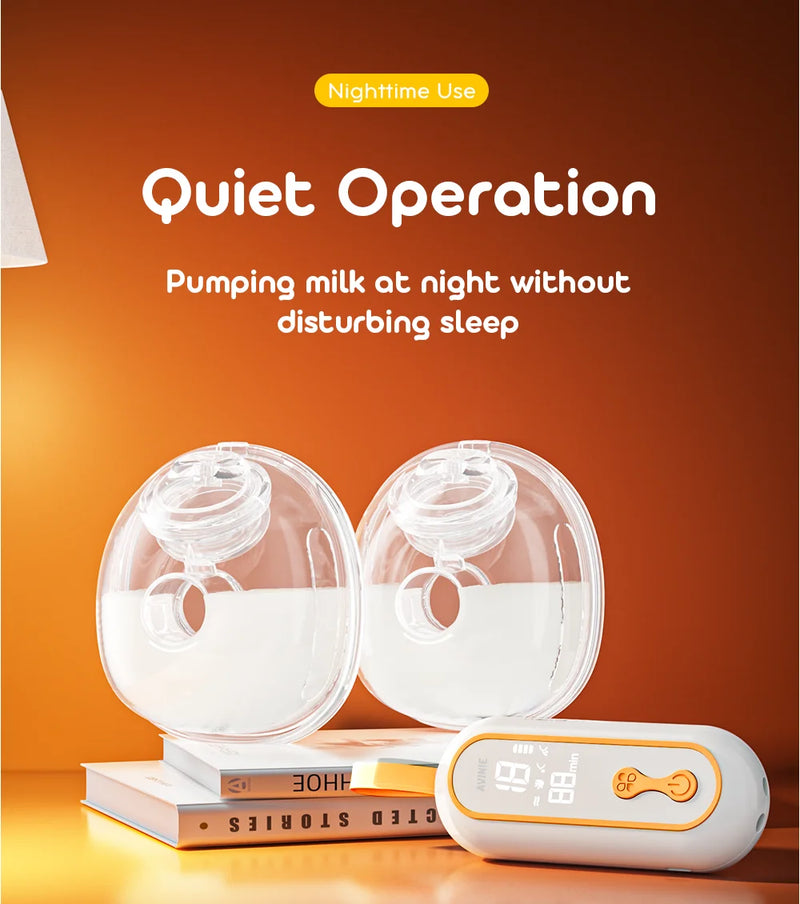 Wearable Breast Pump  Portable Low Noise Breastfeeding Pump with 4 Modes 15 Levels Double Electric Breast Milk Pump