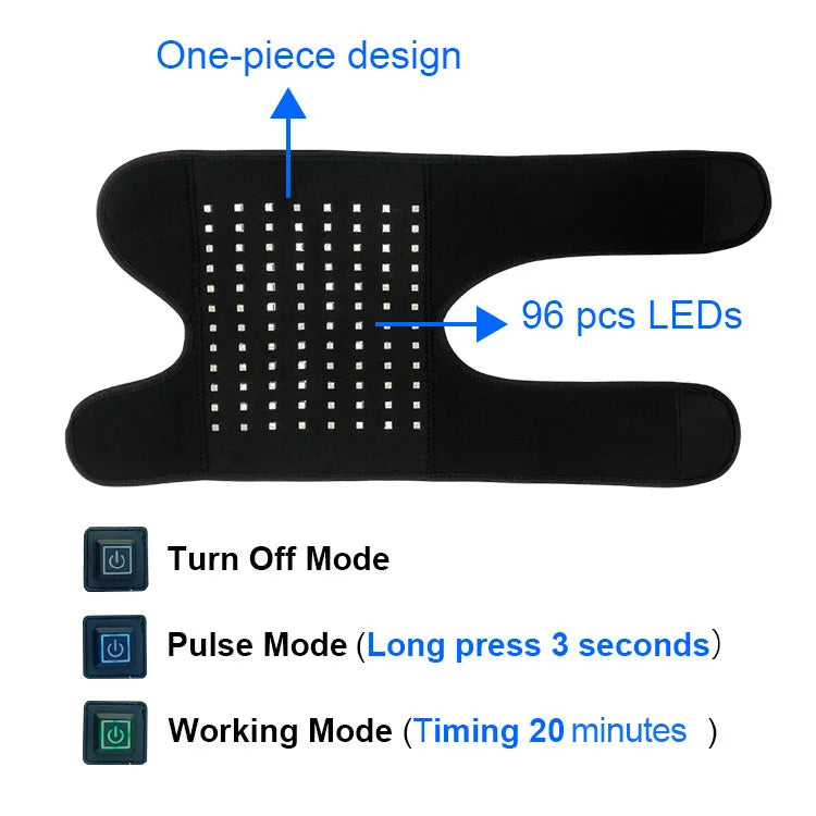 The Flexible Deep Healing Therapy Knee Phototherapy 15W Red Light Therapy Home Use 660nm 850nm Pain Relief