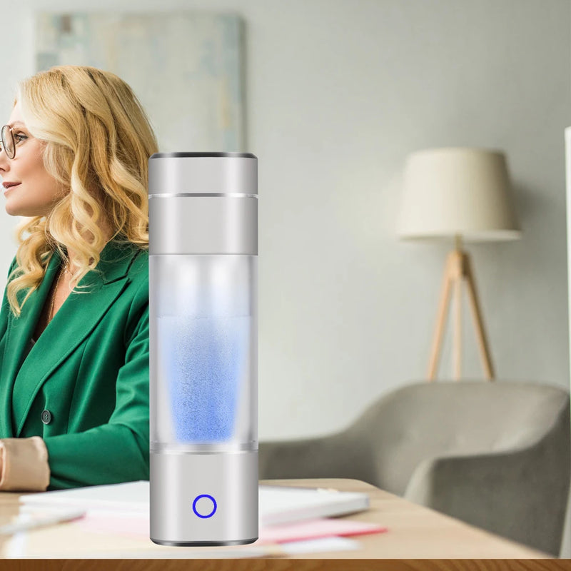 Portable Healthy IHOOOH H2-Cup Anti Aging Hydrogen Generator Mini Hydrogen Concentrators ORP Rechargeable Ionizer Water Bottle