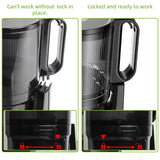 BioloMix Cold Press Juicer,with 130mm Feed Chute,Fit Whole Fruits & Vegetables,High Juice Yield,BPA FREE Slow Masticating Juicer