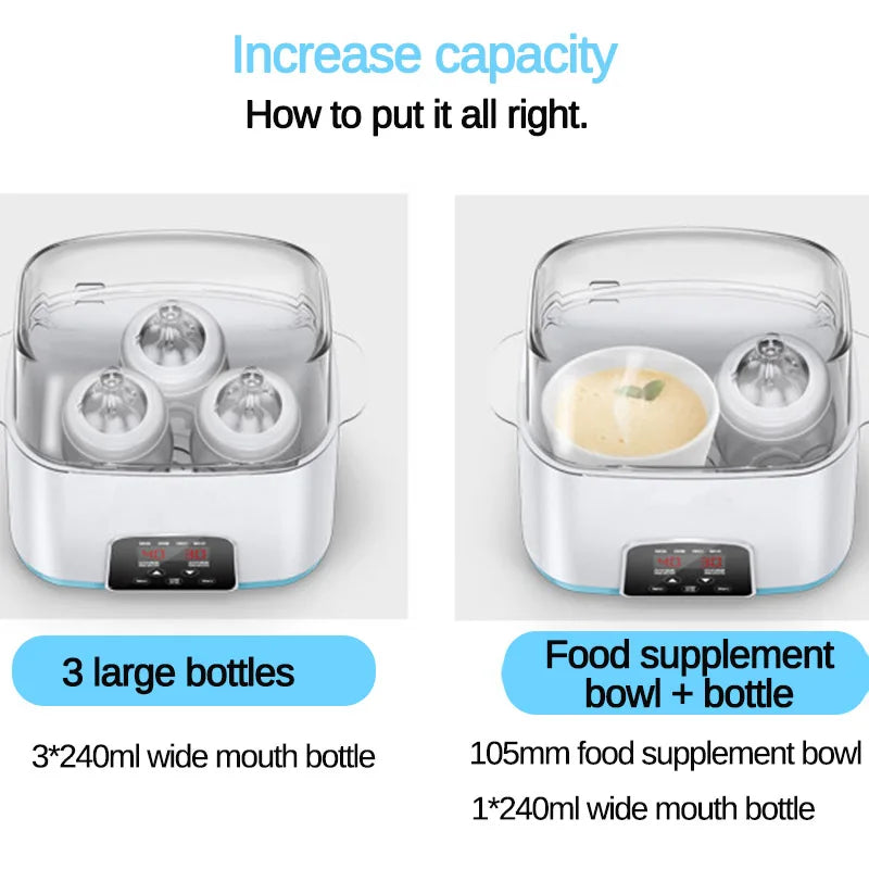 Automatic Intelligent Thermostat Milk Bottle Heater Baby Bottle Warmer Bottle Sterilizer Disinfection LED 2 IN 1 Milk Sterilizer