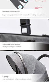 Baby stroller 3 in 1 stroller folding two-sided child four seasons kinderwagen baby carriage  high landscape Newborn Travelling