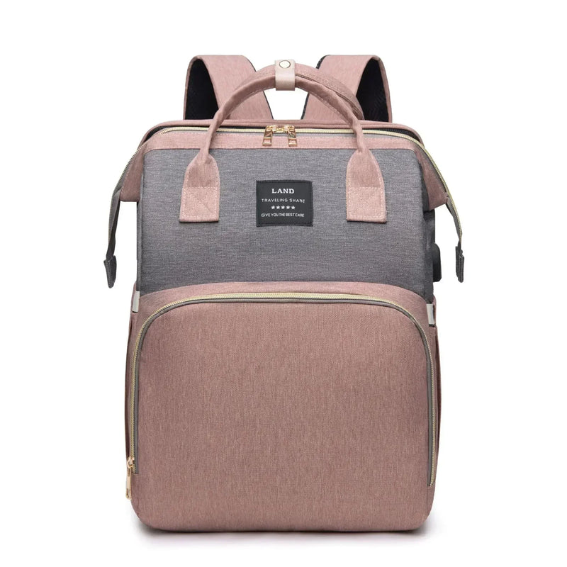 Diaper Backpack with Foldable Crib | Large Capacity