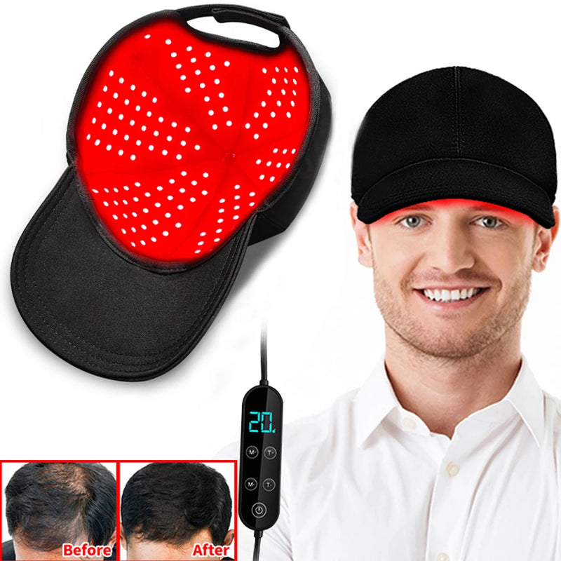 180Pcs Infrared LEDs 660nm&850nm Red Light Therapy Hair Growth Cap for Hair Regrowth Anti Hair Loss Relax Scalp Hair Care Hat