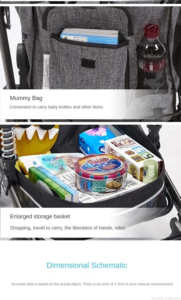 Baby stroller 3 in 1 stroller folding two-sided child four seasons kinderwagen baby carriage  high landscape Newborn Travelling