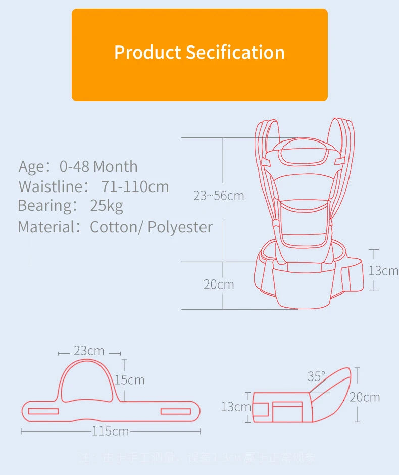 Ergonomic Baby Carrier with Hip Seat | 6-in-1, Breathable
