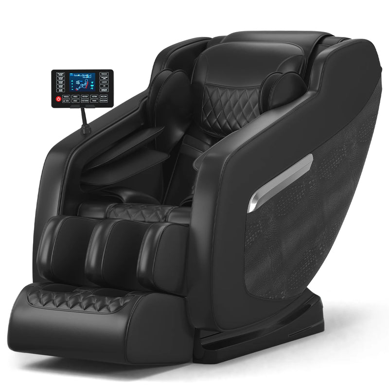 4D Zero Gravity Full Body Massage Chair with Heat, Airbags, Bluetooth Music & Shiatsu Recline