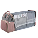 Diaper Backpack with Foldable Crib | Large Capacity