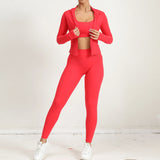 Women’s 2-Piece Yoga Set | Zip Jacket + High-Waist Leggings