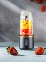 Portable Juicer Cup Blender, 6-Blade USB Rechargeable, 450 mL