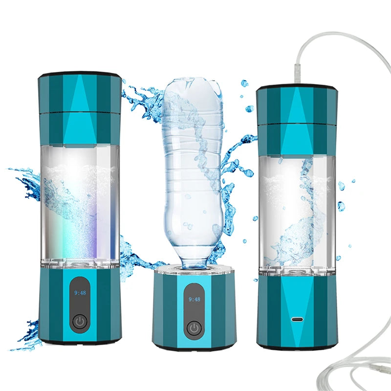Hydrogen Water Generator Bottle SPE PEM Technology Electrolysis Maker Ionizer H2 Inhalation Device with Nasal Inhalation Tube