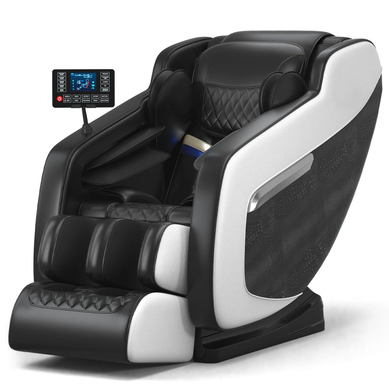 4D Zero Gravity Full Body Massage Chair with Heat, Airbags, Bluetooth Music & Shiatsu Recline