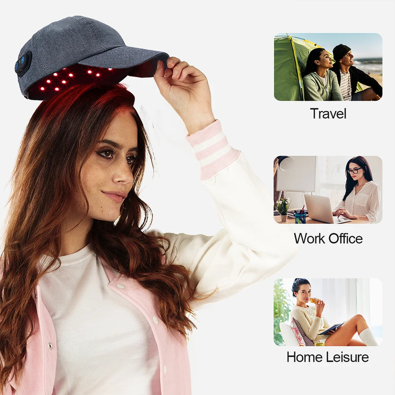 New Infrared LEDs 660nm&850nm Red Light Therapy Hair Growth Cap For Hair Regrowth Anti Hair Loss Relax Scalp Anti-inflammatory