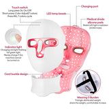 7 Colors LED Face Neck Mask Rechargeable LED Photon Beauty Mask Machine Facial Lifting Skin Care Tool