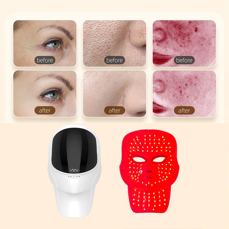 7 Colors LED Face Neck Mask Rechargeable LED Photon Beauty Mask Machine Facial Lifting Skin Care Tool