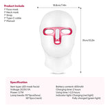 7 Colors LED Face Neck Mask Rechargeable LED Photon Beauty Mask Machine Facial Lifting Skin Care Tool