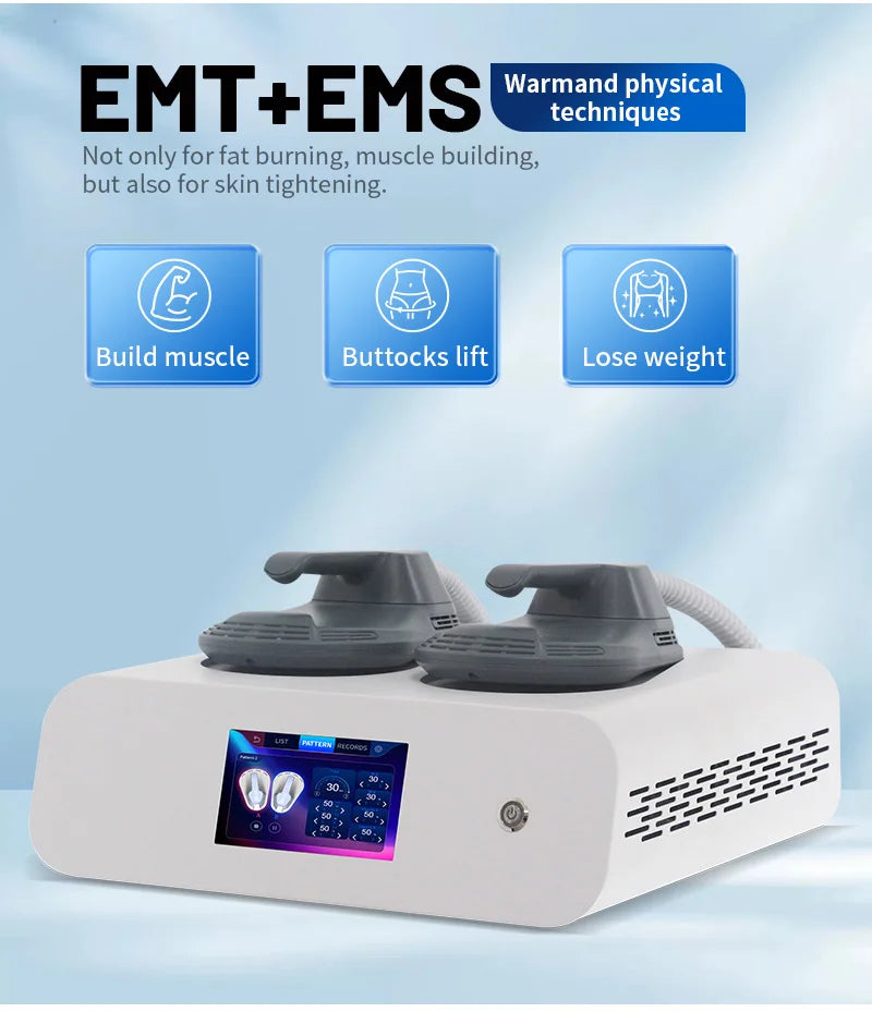 NEO EMS console with feature icons under EMT+EMS headline