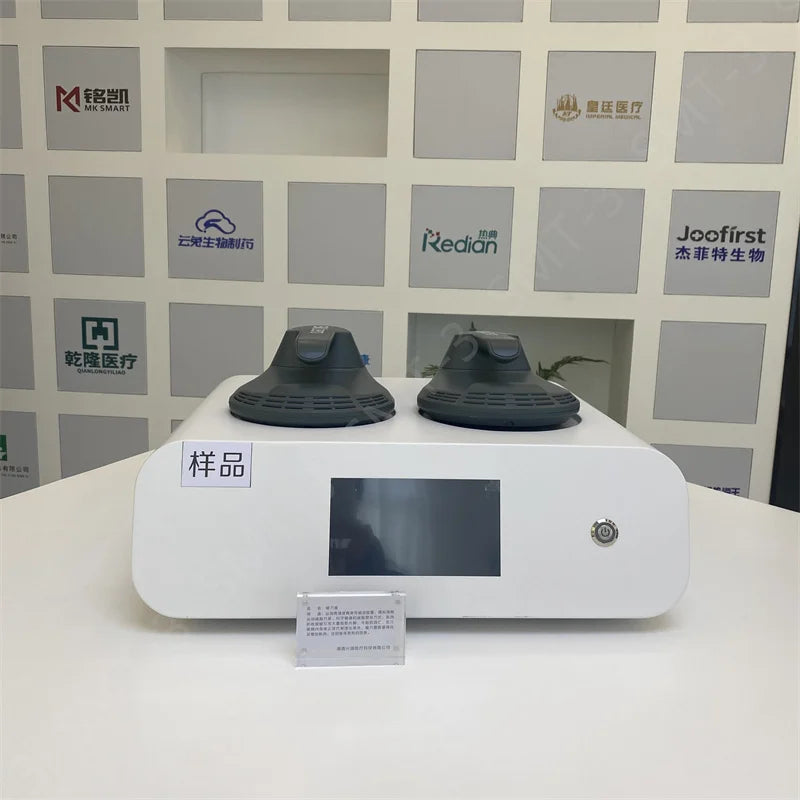 Console front in showroom with two applicators and display