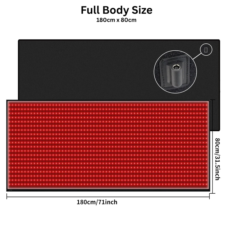Red Light Therapy Mat 71x31 Full Body 660nm 850nm – VITALUXE ESSENCE