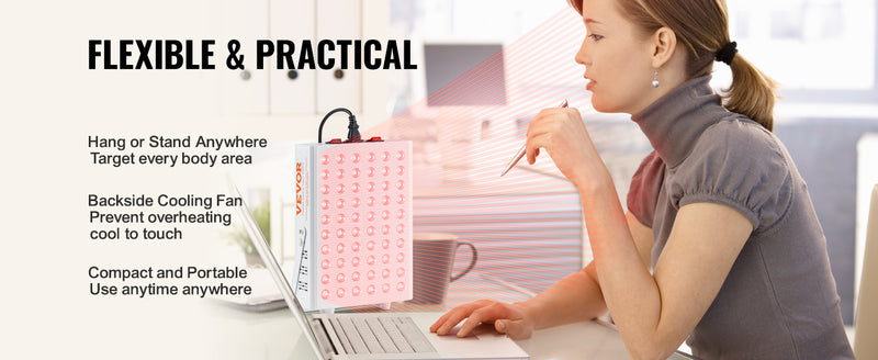 SucceBuy Red Light Therapy for Body Face 60 Dual-Chip LEDs Red 660nm & 850nm Combo High Power Red Light Therapy Panel