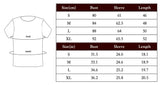 Measurement chart for women’s yoga zip jacket, bust, sleeve, and length details in cm and inches.